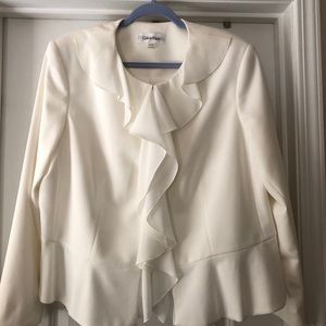 Jacket with ruffle detail